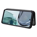 Motorola Moto G62 5G Flip Hülle - Karbonfaser - Schwarz