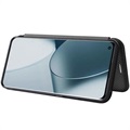 OnePlus 10 Pro Flip Hülle - Karbonfaser - Schwarz
