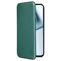 OnePlus 10 Pro Flip Hülle - Karbonfaser - Grün