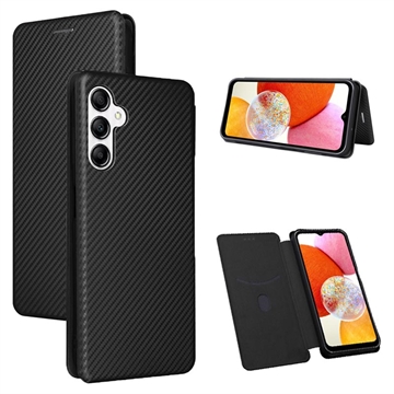 Samsung Galaxy A14 Flip Case - Karbonfaser - Schwarz