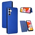 Samsung Galaxy A14/A14 5G Flip Case - Karbonfaser - Blau