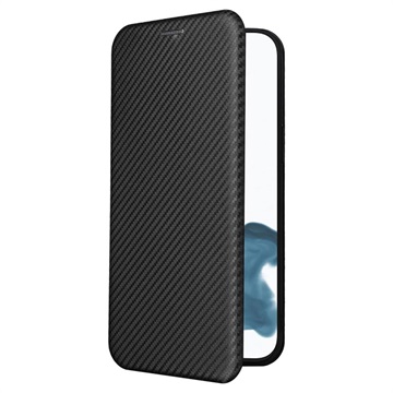 iPhone 14 Pro Flip Hülle - Karbonfaser - Schwarz