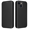 iPhone 15 Flip Case - Karbonfaser - Schwarz