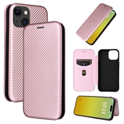 iPhone 15 Plus Flip Case - Karbonfaser