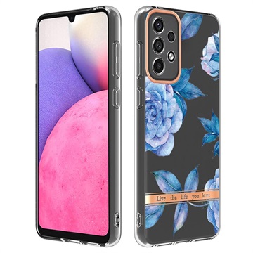 Flower Serie Samsung Galaxy A33 5G TPU Hülle - Blaue Pfingstrose