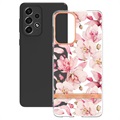 Flower Serie Samsung Galaxy A33 5G TPU Hülle - Rosa Gardenie