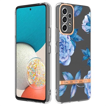 Flower Serie Samsung Galaxy A53 5G TPU Hülle - Blaue Pfingstrose