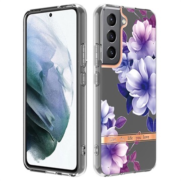 Flower Serie Samsung Galaxy S22 5G TPU Hülle - Lila Begonie