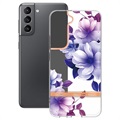 Flower Serie Samsung Galaxy S22 5G TPU Hülle - Lila Begonie