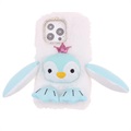 Fluffy Plush iPhone 13 Pro Hybrid Case - Blau Penguin