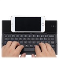 Faltbare Bluetooth Tastatur und Tischhalterung - Schwarz