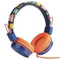 Faltbarer On-Ear Stereo Kinder Kopfhörer B2 - 3.5mm - Orange / Blau