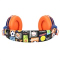 Faltbarer On-Ear Stereo Kinder Kopfhörer B2 - 3.5mm - Orange / Blau