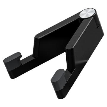 Klappbare Aluminiumlegierung Telefonhalterung für Smartphones/Tablets 4-7" - Schwarz