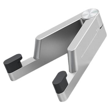 Klappbare Aluminiumlegierung Telefonhalterung für Smartphones/Tablets 4-7" - Silber