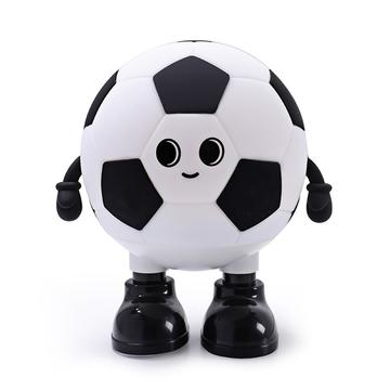 Fußball-Kinder-RGB-Nachtlicht mit 3 Helligkeitsstufen - Schwarz / Weiß