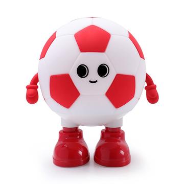 Fußball-Kinder-RGB-Nachtlicht mit 3 Helligkeitsstufen - Rot / Weiß