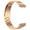 Garmin QuickFit 26mm / Garmin Fenix 7X / 7X Pro / 6X Edelstahlarmband 3 Perlen Uhrenarmband - Roségold
