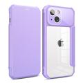 Geschäftsstil iPhone 14 Flip Case - Purpur