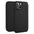 Schlanker Stil iPhone 14 Plus Flip Case - Schwarz