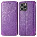 Mandala Series iPhone 14 Pro Wallet Hülle - Purpur