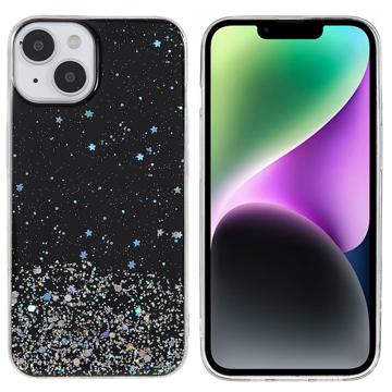 Starry Sky Sparkle iPhone 14 TPU Hülle - Schwarz