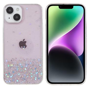 Starry Sky Sparkle iPhone 14 TPU Hülle - Rosa