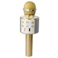 Forever BMS-300 Karaoke Mikrofon mit Bluetooth Lautsprecher - Gold