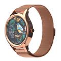 Forever ForeVive 3 SB-340 Wasserdichte Smartwatch - Silikon und magnetisches Maschenarmband - Gold