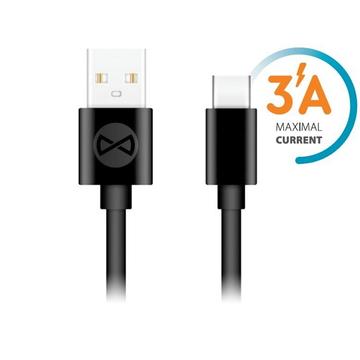 Forever USB-A auf USB-C Kabel - 1m, 3A - Schwarz