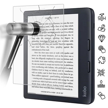 Kobo Libra 2 Full Cover Panzerglas - 9H, 0.3mm - Durchsichtig