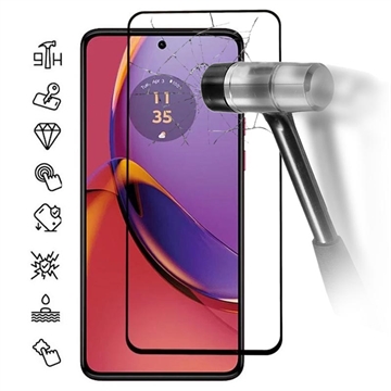 Motorola Moto G84 Full Cover Panzerglas - Schwarz Rand
