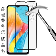 Oppo A18 Full Cover Panzerglas - 9H - Schwarz Rand
