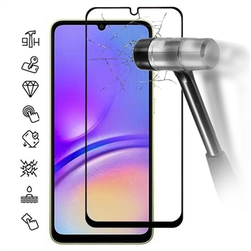 Samsung Galaxy A05 Full Cover Panzerglas - 9H - Schwarz Rand