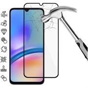 Samsung Galaxy A05s Full Cover Panzerglas - 9H - Schwarz Rand