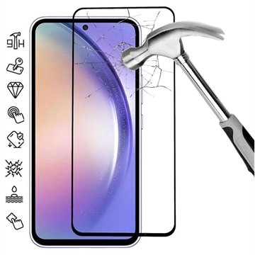 Samsung Galaxy A55 Full Cover Panzerglas - 9H - Schwarz Rand