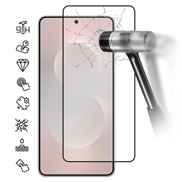 Samsung Galaxy M36 Vollabdeckung Panssarilasi - 9H - Schwarzer Rand