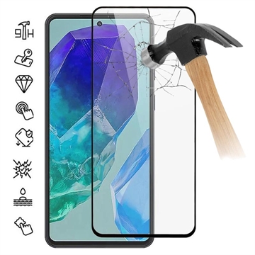 Samsung Galaxy M55 Full Cover Panzerglas - 9H - Schwarz Rand