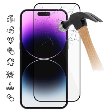 iPhone 16 Full Cover Panzerglas - 9H - Schwarz Rand