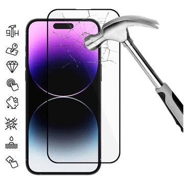 iPhone 16 Pro Max Full Cover Panzerglas - 9H - Schwarz Rand