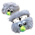 Furry Monster Series AirPods / AirPods 2 Silikonhülle mit Plüsch - Grau