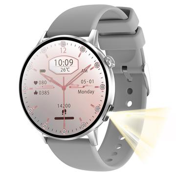 G34 1,32" AMOLED Smart Watch mit Bluetooth-Anrufe, Gesundheitsüberwachung und Fitness-Tracking - Grau