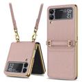 GKK Mirror Samsung Galaxy Z Flip3 5G Hybrid Case - Rosa