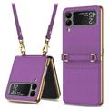 GKK Mirror Samsung Galaxy Z Flip3 5G Hybrid Case - Violett