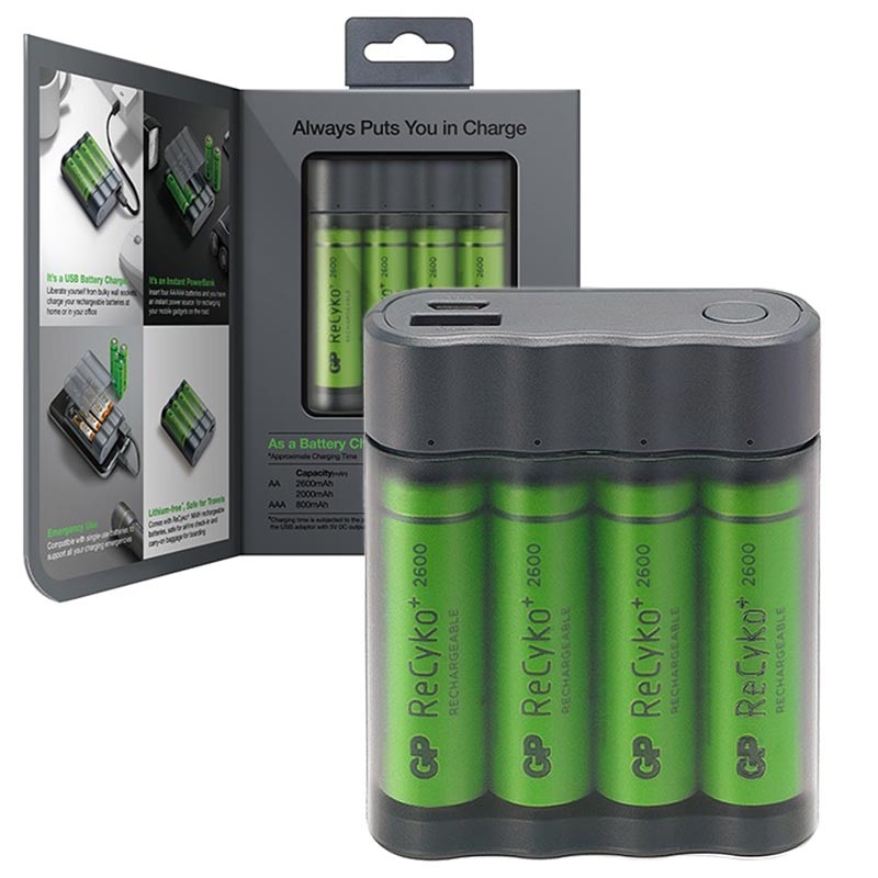 GP Charge AnyWay AA/AAA USB Akkuladegerät & Powerbank