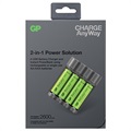 GP Charge AnyWay AA/AAA USB Akkuladegerät & Powerbank