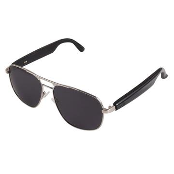 GS02 Polarisierte intelligente Pilotenbrille mit KI-Übersetzung, Musik- und Anruffunktion - Silber / Schwarz