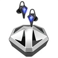 Gaming Bluetooth 5.0 TWS Ohrhörer mit Ladecase K9 - Silber