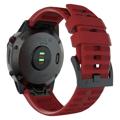 Garmin Fenix 7X/6X GPS/6X Pro Softes Silikonarmband - Rot