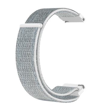 Garmin Forerunner 265S/255S/venu 2S Nylonarmband mit Klettverschluss - Grau / Weiß